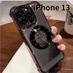 【SHOPS M】iPhone13 スマホケース 黒 クリア ワイアレス充電 耐衝撃 レンズ保護 軽量 透明 おしゃれ シンプル E023