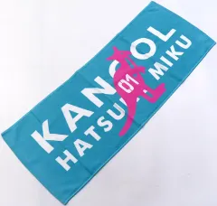 【中古】タオル・手ぬぐい ロゴ KANGOLコラボ 第2弾 フェイスタオル 「初音ミク」