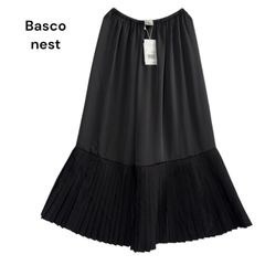 新品　タグ付　BASCO nest バスコ　コナSKロング　コナスカートロング　プリーツ　インナースカート　ペチスカート　ロング