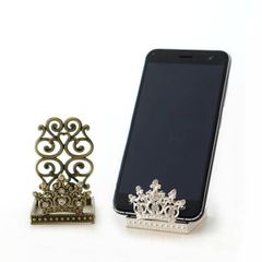 スマホスタンド かわいい 可愛い おしゃれ 卓上 エレガント アンティーク調 クラウン ジュエル コースタースタンド スマホスタンド クラウン2カラー