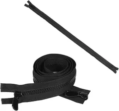 All Bright AllBright ファスナー ジッパー チャック ハンドメイド ポーチ 開きファスナー 両開き 衣類 2本セット(ブラック,  90cm)