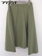 ◇ SENSE OF PLACE by URBAN RESEARCH ジップアップ タック 膝下丈 フレア スカート サイズ F カーキ レディース  【中古】 【1110200013751】
