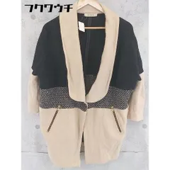 ■ ROSE BUD ローズバッド ウール ジャケット コート サイズF ベージュ ブラック レディース 【1102220023902】のサムネイル