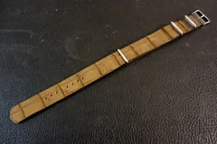 ◆クロコダイルNATO G10Strap◆北米産本 クロコ ダイル CustomOrder(ラグ幅/バックルカラー) ウォールナット 受注生産(納期10日前後) ワニ革 腕時計ベルト