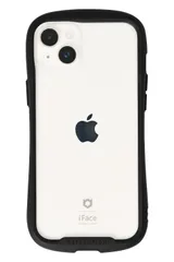 iFace Reflection iPhone 14 Plus ケース クリア 強化ガラス (ブラック)【アイフェイス アイフォン14plus 用 iphone14プラス 用 カバー 韓国 耐衝撃 透明 ストラップ [ブラック・iPhone14 Plus専用]