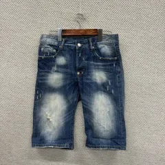 DSQUARED2 ディースクエアード　デニムショートパンツ　38 DSQUARED2 ディースクエアード ダメージ加工 ボタンフライ