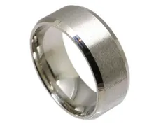 シンプルステンレスリング8mm幅　シルバー