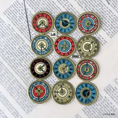 569・R-2013 ドイツ　L&B社　クロモスペーパー　clock face ジャンクジャーナル　海外紙もの　エンボス　時計　蚤の市　おすそ分けファイル　ハンドメイド日記　雑記帳　ドイツ雑貨　紙モノ