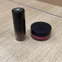 KA650 CHANEL  メイクアップ2点セット　リップ＆チークボーム5 ライヴリーローズウッド　オンブルプルミエールリーブル412ボワダマランテ
