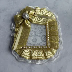 ロゼット風デコ硬質ケース(トレカ) 金色 ゴールド