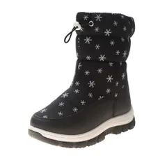 ☆ ブラック ☆ 34(21.5cm) ☆ スノーブーツ キッズ pmysnows01 スノーブーツ キッズ おしゃれ 長靴 キッズブーツ スノー ブーツ 雪遊び こども 子供 通学 通園 雪 遊び 女の子 防寒 あったか ファスナー付き