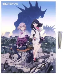 【中古】アクリルスタンド・アクリルパネル 宝多六花＆新条アカネ A4アクリルボード 「SSSS.GRIDMAN 宝多六花＆新条アカネ 1/7 PVC製塗装済み完成品」 コトブキヤショップ限定 同時購入特典