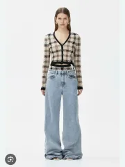 rokh hm ロケ 岩 EChenM コラボ ツートン ペ・キジン デニム パンツ