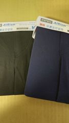 ユニクロ　ステテコ　エアリズム　メッシュ　メンズMサイズ2枚ブラック、ネイビー