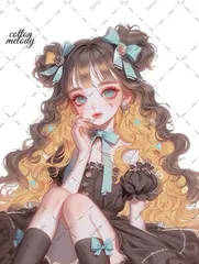 No.1177 オリジナル 人物ステッカー オリジナル人物ステッカー 女の子ステッカー 紙もの コラージュ コラージュ素材