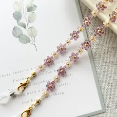 綺麗.・お花ビーズ.・＊【メガネ・マスク・サングラスetc..】チェーン・ストラップ