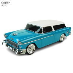 スマート スピーカー 1/18 USB microSD 1955 ベルエアワゴン Bluetooth クラシックカー スピーカー アメ車 インテリア レッド