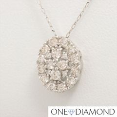 ダイヤ ネックレス クロス プラチナ 天然ダイヤモンド Pt850 1.8g 0.40ct ラウンド ブリリアントカット