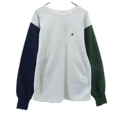 チャンピオン 90s リバースウィーブ REVERSE WEAVE USA製 クレイジーパターン 刺繍タグ XXL 長袖 トレーナー XXL グレー系 Champion スウェット 裏起毛 メンズ