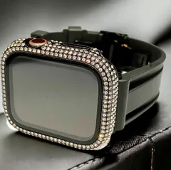 アップルウォッチバンド ラバーベルト Apple Watch 　キラキラ ケース カバー  メンズ レディース 38 40 41 42 44 45 46 49 SE1/2/3 Ultra1/2/3  08