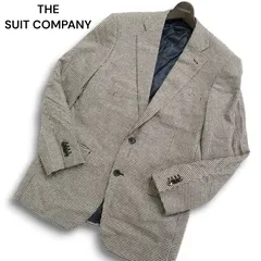 THE SUIT COMPANY スーツカンパニー 総裏 Super120's ウール100％★ 千鳥柄 テーラード ジャケット Sz.6Drop メンズ 大きい