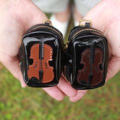 バイオリン バッグチャーム エナメル 発表会 プレゼントに