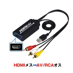 HDMI RCA 変換器 hdmiメス RCAオス 変換アダプター hdmi av変換ケーブル 1.3メートル コンバーター コンポジット 1080P テレビ 車 モニター対応