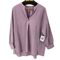 ユナイテッドアローズグリーンレーベルリラクシング UNITED ARROWS green label relaxing バックギャザー スタンドカラー ブラウス レディース 表記無 