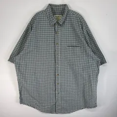 古着 00’s/00年代 エディー・バウアー Eddie Bauer 半袖シャツ チェック 大きいサイズ 胸ポケ XL  グリーン系 マルチカラー メンズ