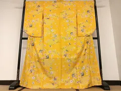 平和屋着物●小振袖　二尺袖　花鈴鞠文　金彩　洗える着物　未使用　AAAW9289zg