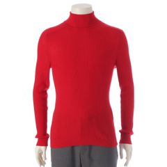 グッチ カシミヤ タートルネック リブニット セーター トップス 443035 レッド M【中古】