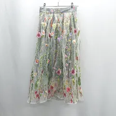 ◇ ⊂ &.NOSTALGIA ノスタルジア ロング フレア スカート サイズS マルチ レディース E  【1410290043486】