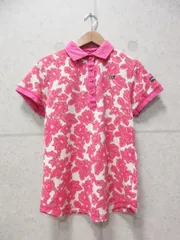 MASTER BUNNY EDITION マスターバニーエディション ポロシャツ 半袖 ロゴ刺繍 花柄 ピンク 159-260843 サイズ0