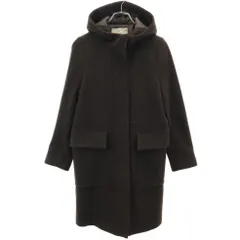 アデイインザライフ 長袖 ウールコート 36 ブラウン系 a day in the life UNITED ARROWS フード レディース 古着 【240109】