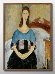 アメディオ・モディリアニ、婦人像、希少な画集より、新品高級額装付 アメディオ・モディリアニ、婦人像、希少な画集より、新品高級額装付