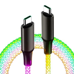 【在庫処分】USB-C USB-C ((100W) (1m) 各種対応 と 車 携帯電話 パソコン タブレット ラップトップ データ転送 充電 充電 充電 充電 USB USB-C USB USB 転送 ケーブル ケーブル ケーブル USBC RGB 輝く シ