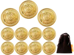 新品 Hi_State_Clear メタルボタン 金 11個セット 洋服用