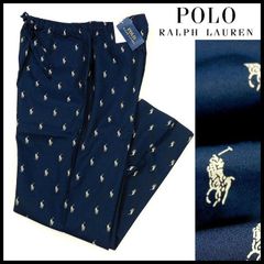 新品 ラルフローレン イージーパンツ LL 紺 ポニー柄 リラクシング ロングパンツ POLO RALPH LAUREN メンズ