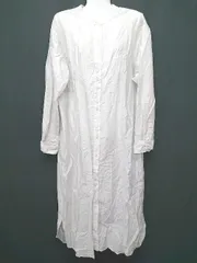 ◇ ⊂ LOWRYS FARM ローリーズファーム シアー シャツ 長袖 ロング ワンピース サイズF オフホワイト レディース E  【1505290030946】
