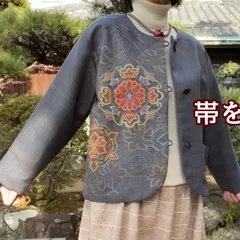 美品❣️特注 着物帯で作製の 柄 ジャケット 2026年最新】帯リメイクジャケットの人気アイテム - メルカリ