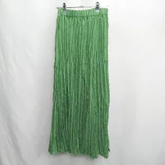 ◇ Θ THE SHOP TK ザ ショップ ティーケー ロング プリーツ スカート サイズM グリーン レディース E  【1412090038136】