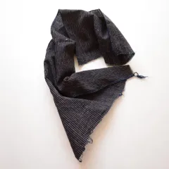古布 藍染縞模様 木綿端切れ 大正〜昭和初期 ハンドメイド・リメイク素材 | Japanese Vintage Cotton Fabric Scrap – Indigo Striped, Handmade & Remake Material
