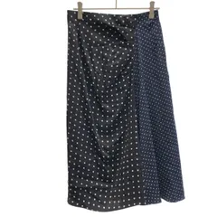 SPORTMAX スポーツマックス 3トーンドットシルクスカート 210102976 ネイビー系 34のサムネイル