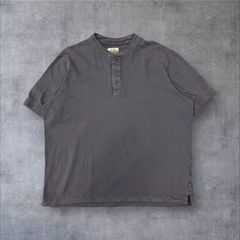 Eddie Bauer ヘンリーネックTシャツ チャコールグレー XLサイズ