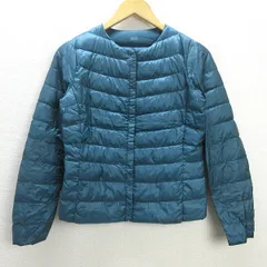 U■ユニクロ/UNIQLO ウルトラライトコンパクトダウンジャケット【S】青系/LADIES/c20【中古】■