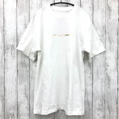 【 She mo shelly 】シーモシェリー WEB限定 箔プリント レディース ロゴTシャツ クルーネック L  ホワイト