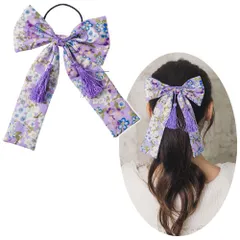 リボン 桜 薄紫　　[和柄 リボン ヘアアクセサリー 髪飾り 和風 着物 浴衣 インバウンド 日常使い 卒業式 記念 パーティー ハロウィン イベント]【B-3516_911869】MM+