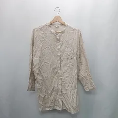 ◇ ⊂ SM2 サマンサ モスモス ビックシルエットバンドカラーシャツ 長袖 シャツ サイズ F ベージュ系 レディース E  【1410290070680】