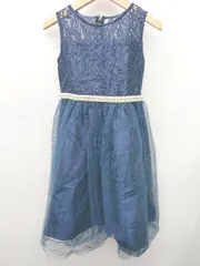 ◇ Catherine Cottage キャサリンコテージ キッズ 子供服 ノースリーブ 膝下丈 ドレス サイズ120 ネイビー 女の子 P  【1407260025627】