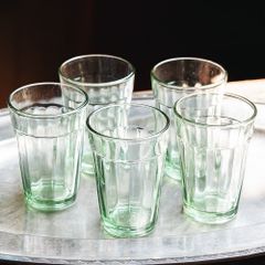 【5個セット】インドのチャイ カップ【高さ:約8.5cm 直径:約6cm 約110ml】 / チャイグラス チャイカップ